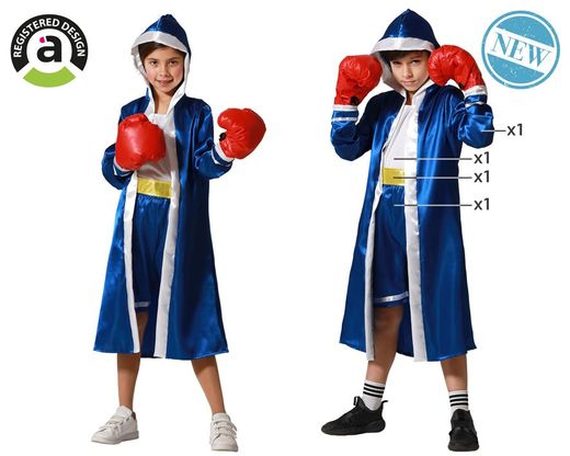 Disfraz Boxeador/A Azul Infantil