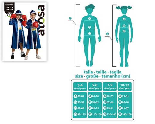 Disfraz Boxeador/A Azul Infantil