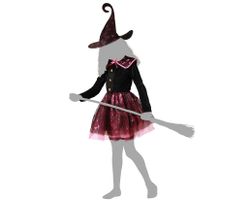 Disfraz Bruja Fucsia Infantil