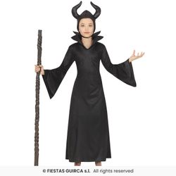 Disfraz bruja-malefica infantil