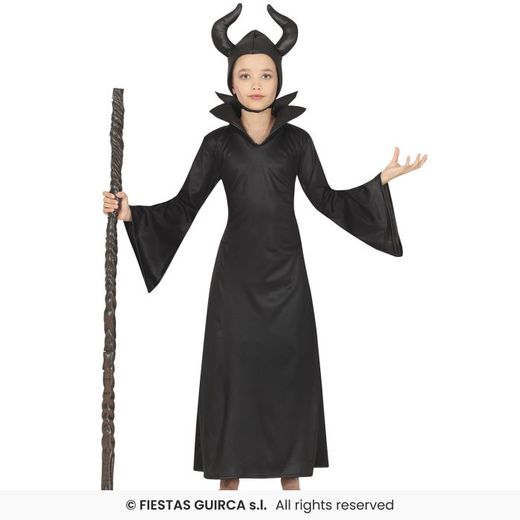 Disfraz bruja-malefica infantil