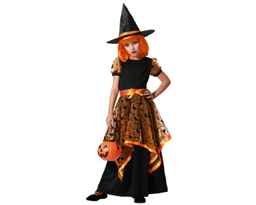 Disfraz Bruja Naranja Infantil