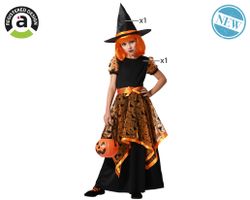 Disfraz Bruja Naranja Infantil