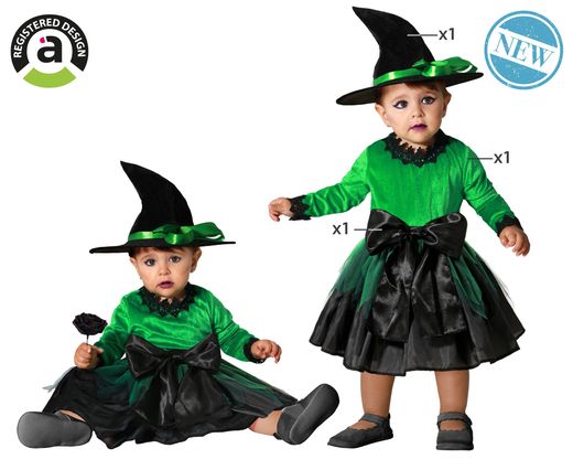 Disfraz Bruja Verde Bebe