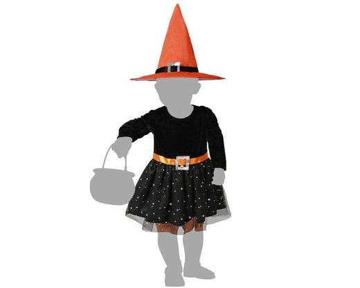 Disfraz Brujita Bebé Naranja