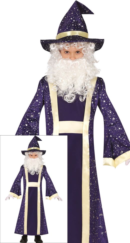Disfraz brujo-mago infantil