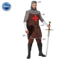 Disfraz caballero cruzadas adulto