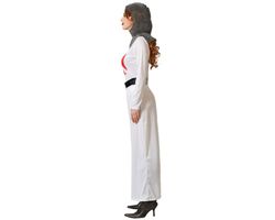 Disfraz caballero cruzadas blanco mujer