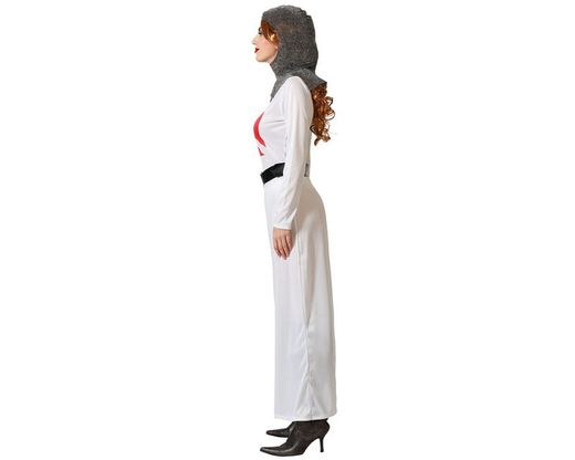 Disfraz caballero cruzadas blanco mujer