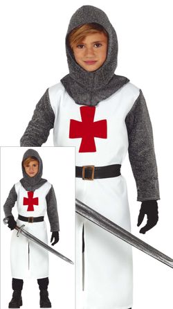 Disfraz Caballero cruzado Templario infantil