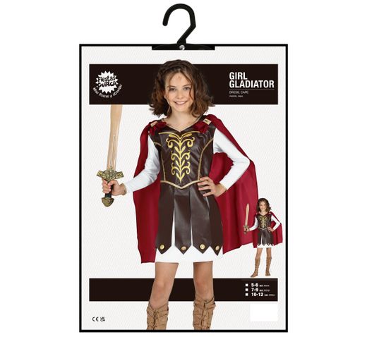 Disfraz Centurión Romano-Gladiadora niña infantil