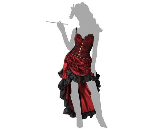 Disfraz cabaret rojo mujer