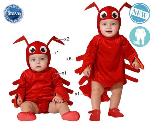 Disfraz Cangrejo Rojo Bebe
