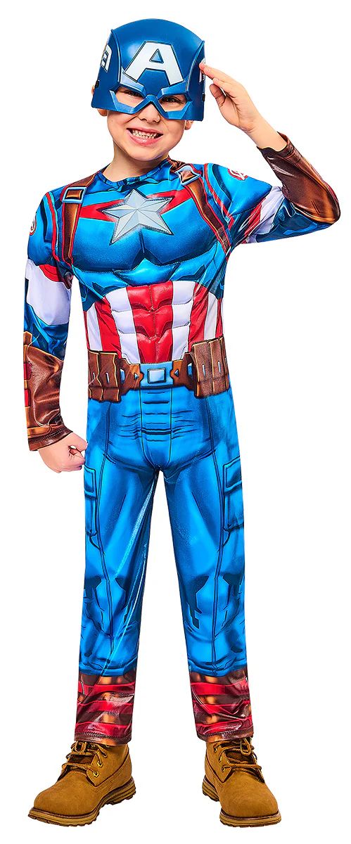 Disfraz Capitan America Black line inf (licencia oficial) 3-4 años