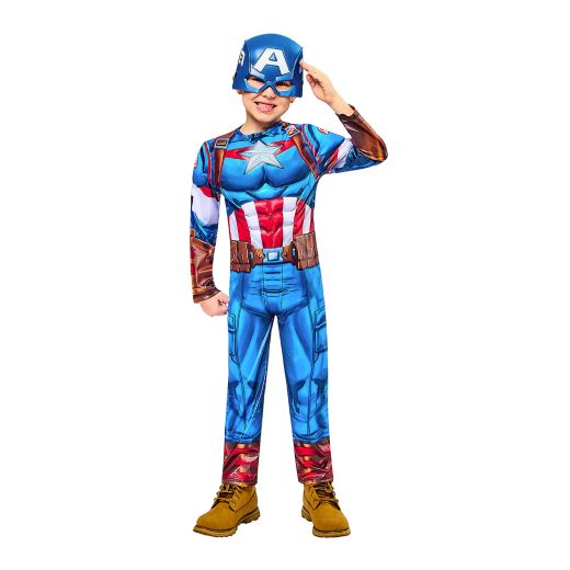 Disfraz Capitán América Black Line infantil (licencia oficial)