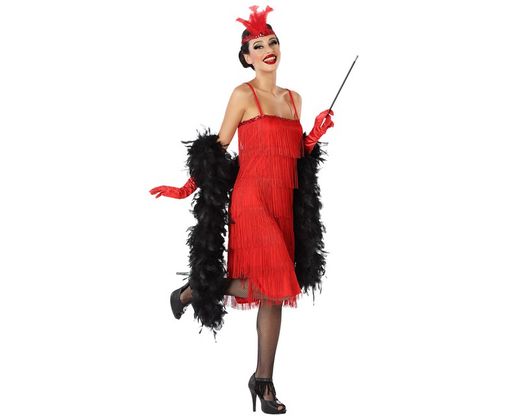 Disfraz charleston rojo adulto