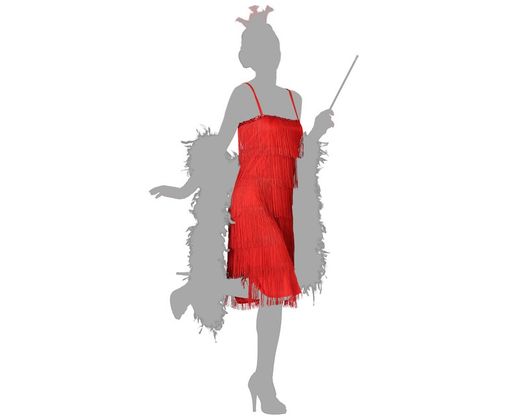 Disfraz charleston rojo adulto