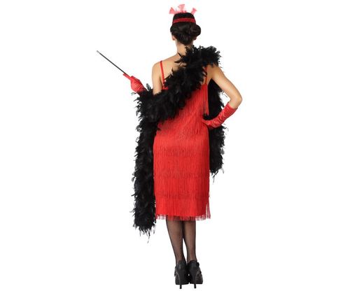 Disfraz charleston rojo adulto