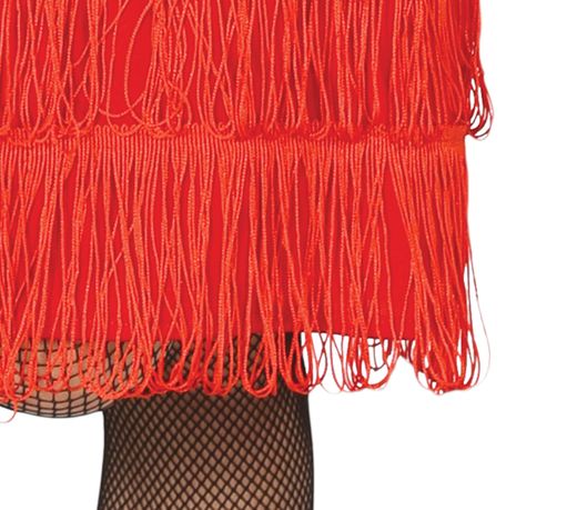 Disfraz Charleston Rojo flecos infantil