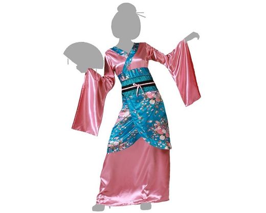 Disfraz China-Geisha kimono rosa mujer