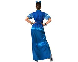 Disfraz China kimono Manga Azul Adulta