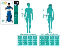 Disfraz China kimono Manga Azul Adulta