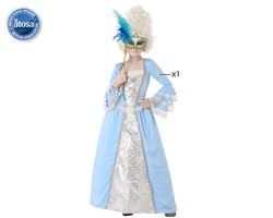 Disfraz cortesana azul infantil