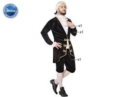 Disfraz cortesano negro adulto