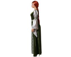 Disfraz Dama Medieval Verde Adulta