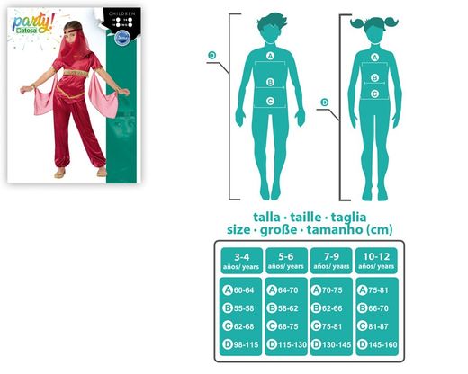 Disfraz de Bailarina Arabe Infantil