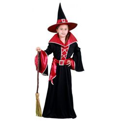 Disfraz infantil de bruja granate