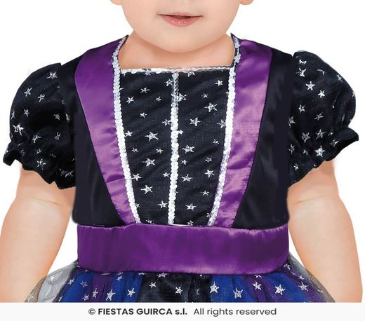 Disfraz de brujita estrellas bebe