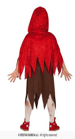 Disfraz infantil de caperucita zombie