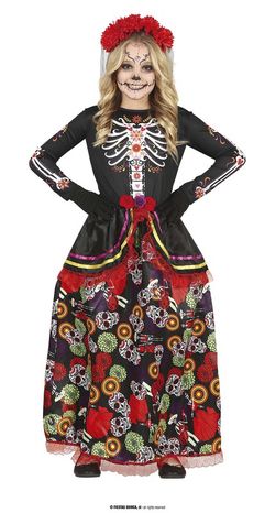 Disfraz infantil de catrina