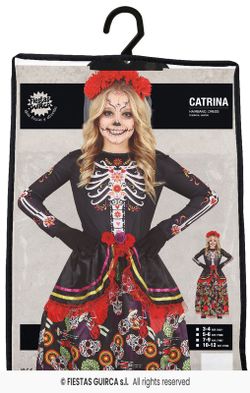 Disfraz infantil de catrina