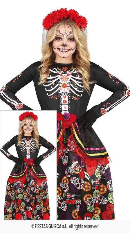 Disfraz infantil de catrina