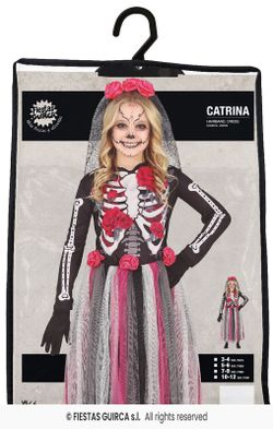 Disfraz infantil de catrina
