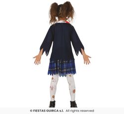 Disfraz infantil de colegiala zombi