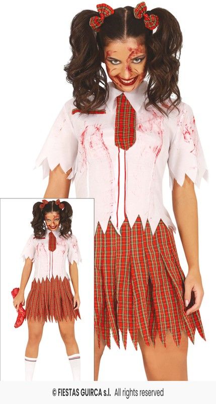 Zombie Schulmädchen Kostüm