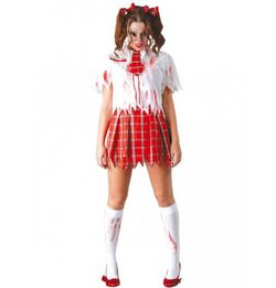 Zombie Schulmädchen Kostüm