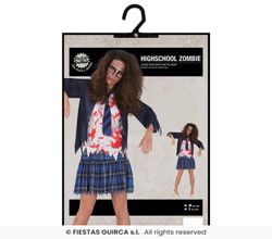 Disfraz adulto de colegiala zombie