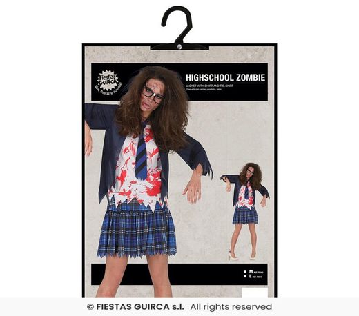 Disfraz adulto de colegiala zombie