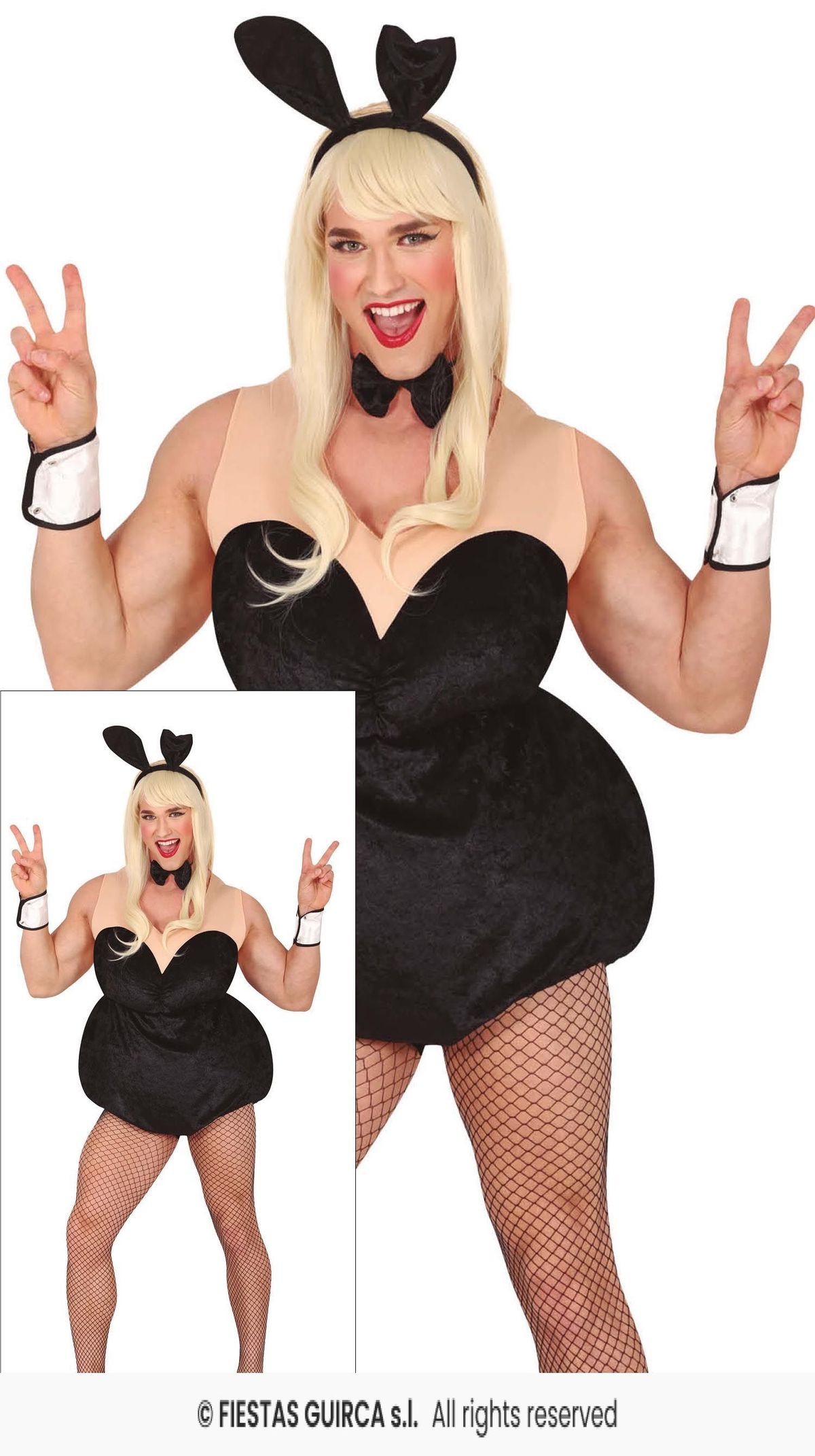 Disfraz de Conejita play boi hombre adulto L