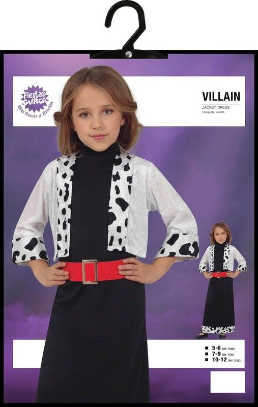 Disfraz infantil de cruela de vil