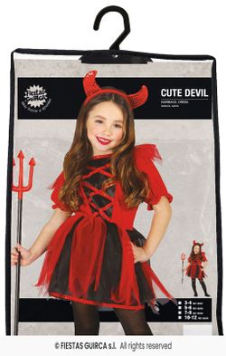 Disfraz infantil de diablesa demonio