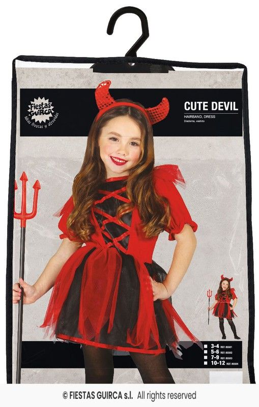 Disfraz infantil de diablesa demonio