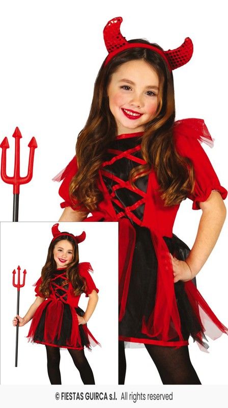 Disfraz infantil de diablesa demonio