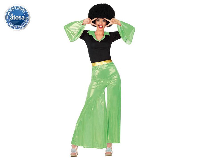 Disfraz de disco mujer verde — Cualquier