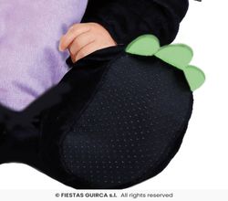Disfraz de dragón negro bebe