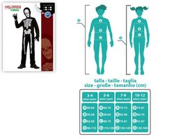Disfraz infantil de esqueleto atosa